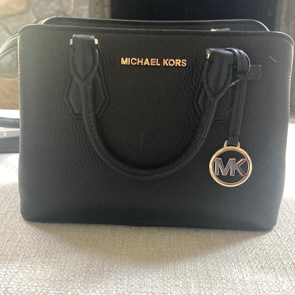 Michael Kors Kamel small leather satchel black originally $358